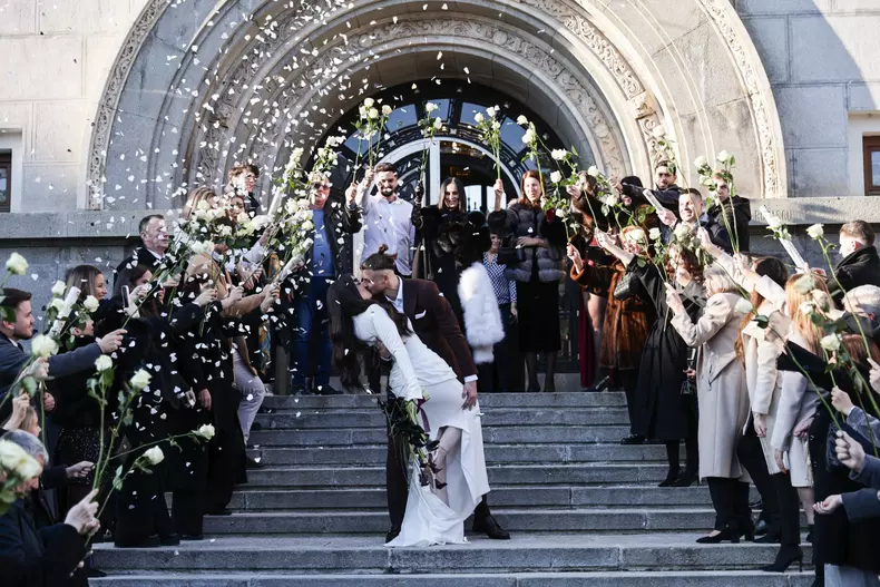 Radu Drăgușin s-a căsătorit cu Ioana Stan FOTO: Vlad Chirea