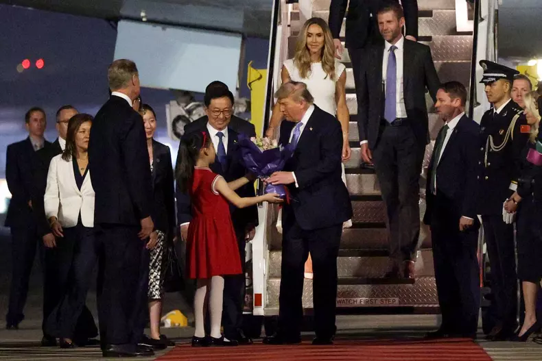 U.S. President Trump Arrives In China