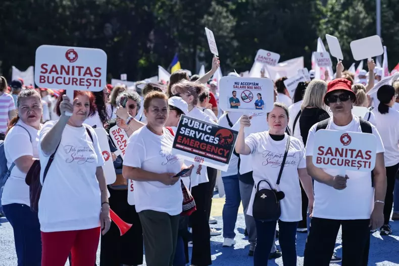 protest angajati sanatate bucuresti 2