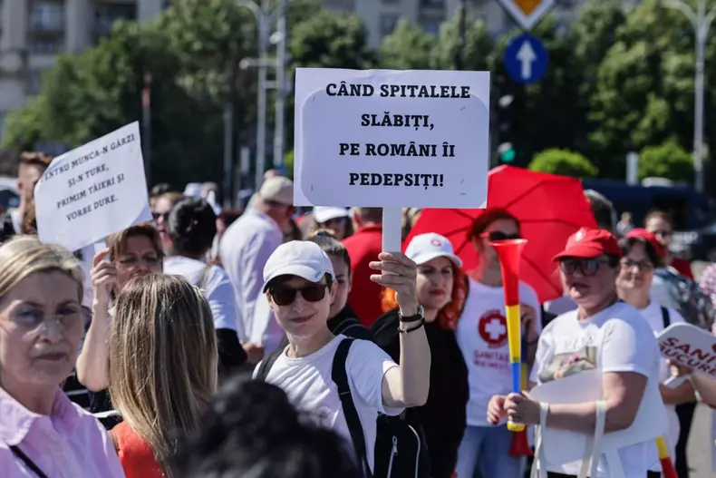 protest piata victoriei sanitas