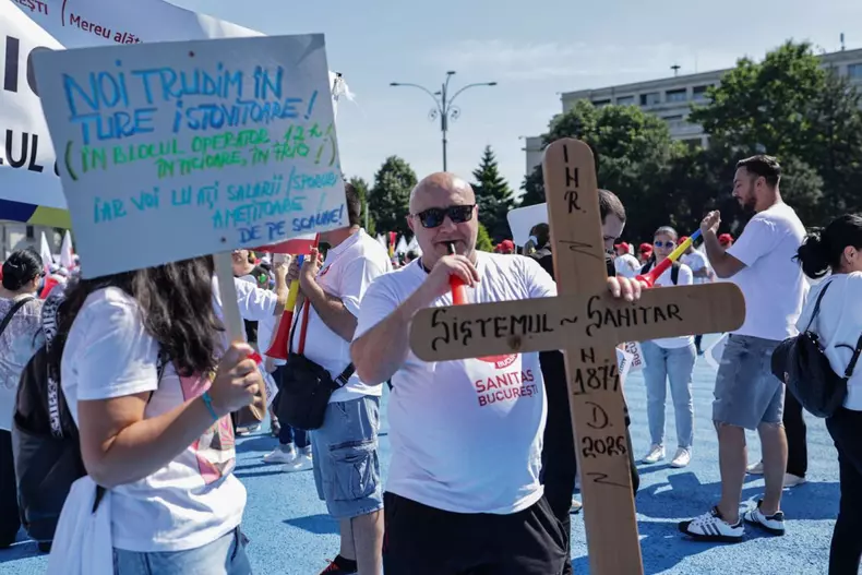 protest sanitas bucuresti