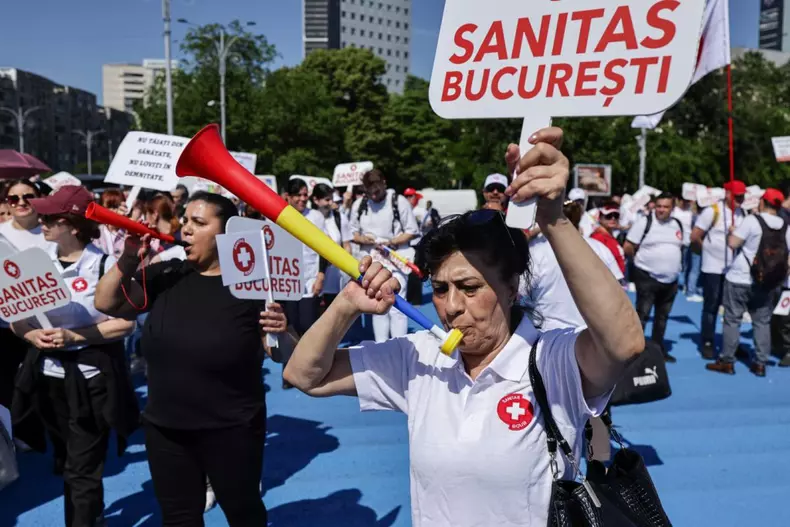 protest sindicalisti sanitas