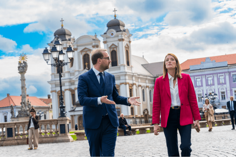 Roberta Metsola și Dominic Fritz  -7