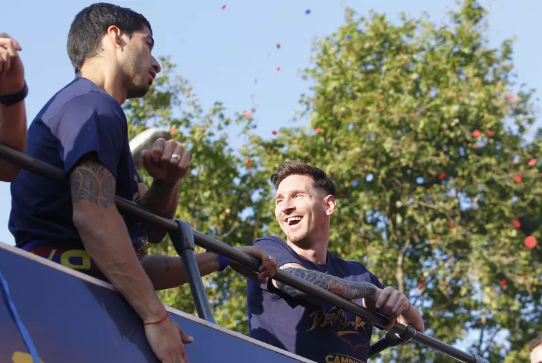 BARCELONA FC CELEBRATES LIGA TITLE