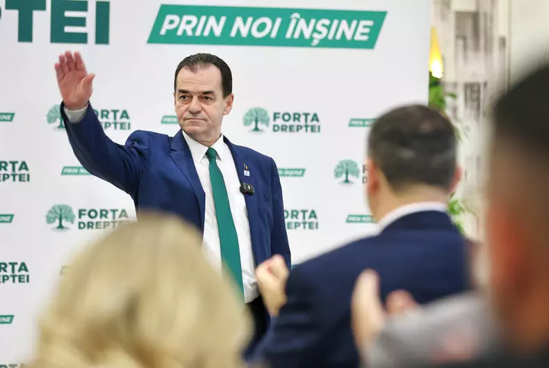 Ludovic Orban a fondat Forta Dreptei dupa ce a fost demis de la sefia PNL si a imprumutat sloganul folosit in 2023 de PNL, „Prin noi insine”. Foto: Hepta