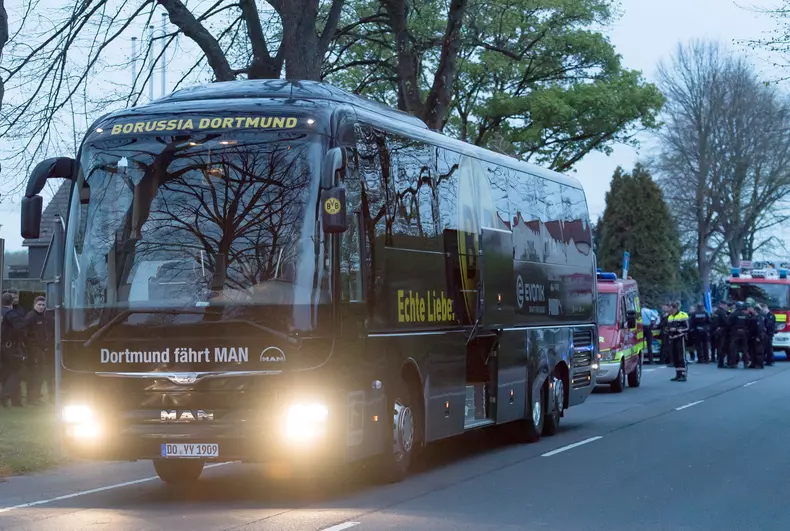 Borussia Dortmund team bus involved in explosion