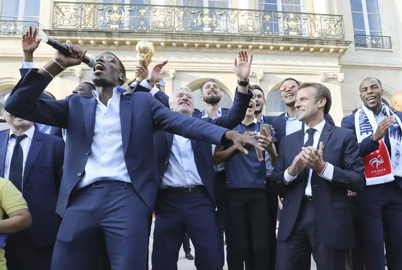 French team back to France after winning FIFA World Cup 2018