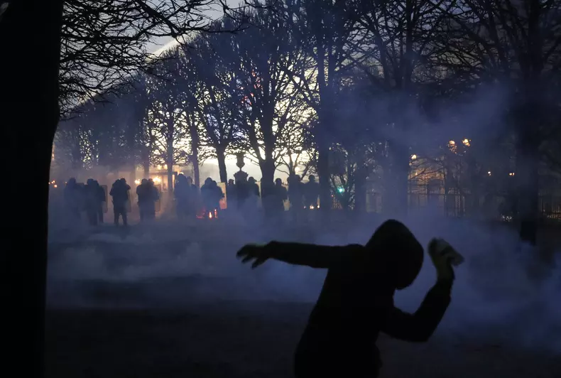 Yellow vests protest against fuel prices in Paris