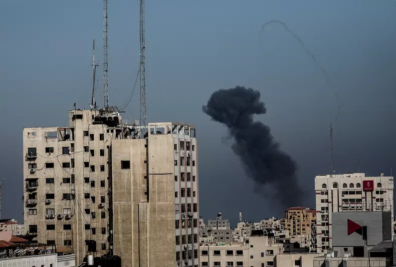 Israeli air strikes and tank fire hit Palestinian territory