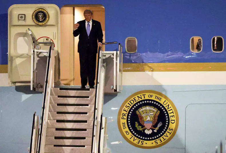 U.S. President Trump Arrives In China