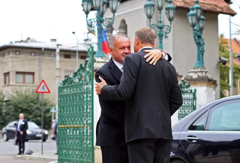 Klaus Iohannis și Andrej Kiska