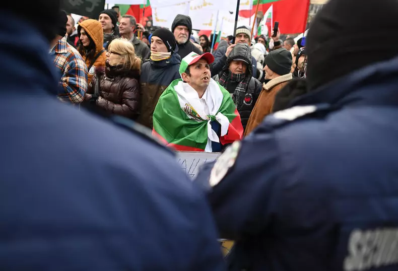 Protest against green certificate and vaccination against COVID-19