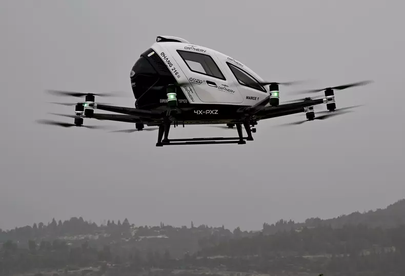 A Drone Taxi Takes A Test Flight In Jerusalem