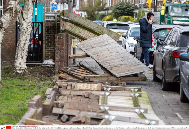 Storm Eunice set to hit London and the South East today, London, UK - 18 Feb 2022