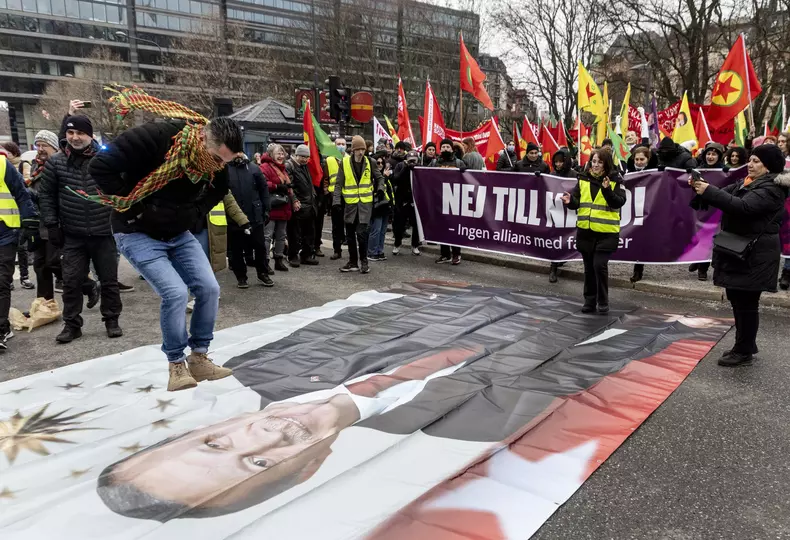 Demonstration against Turkey and Sweden's NATO bid