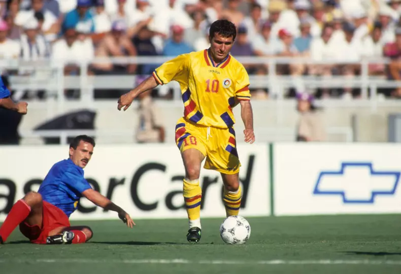 Imagine de arhivă cu Hagi la CM 1994, contra Columbiei