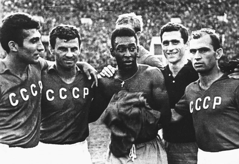 Famous Soviet football player, forward Makhail Meskhi