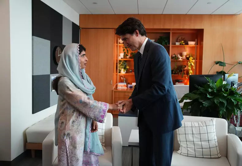 Justin Trudeau și Malala Yousafzai