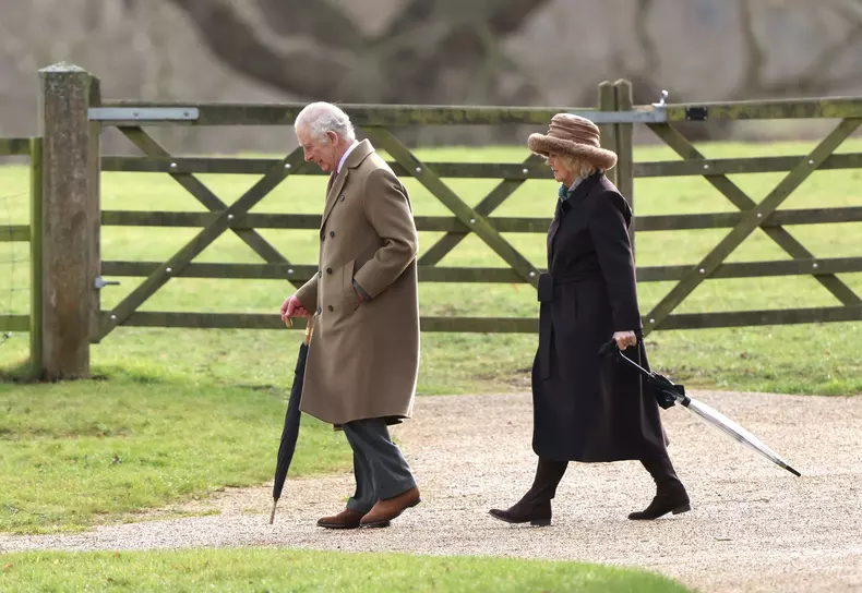 King Charles III, Sandringham, Norfolk, UK, on 4th February, 2024., Sandringham, Sandringham, Norfolk, England - 04 Feb 2024