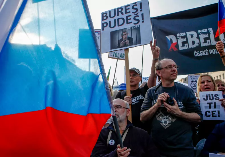 Czech protest against Prime Minister Babis and new Minister of Justice