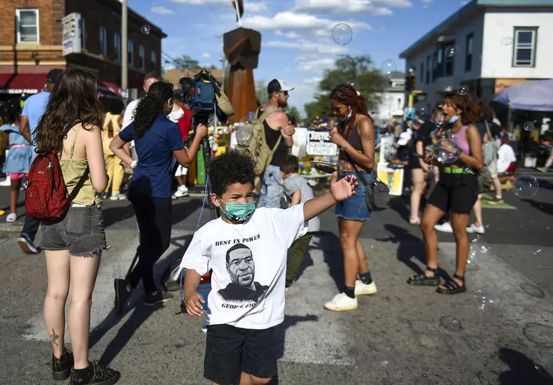 One year anniversary of George Floyd's death in Minneapolis