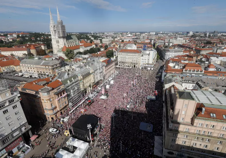 Fanii croați au urmărit finala Cupei Mondiale
