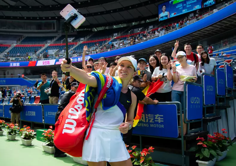 Simona Halep, la Wuhan  FOTO: Hepta
