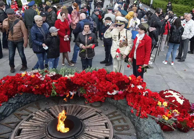 The Victory Day celebration in Kiev, Ukraine - 9 May 2021
