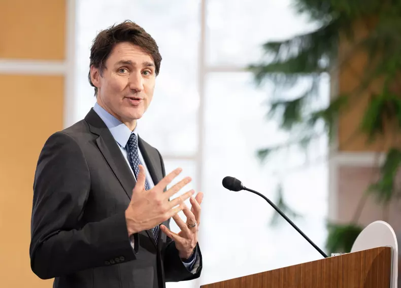 Canada's Prime Minister Trudeau press conference in Montreal