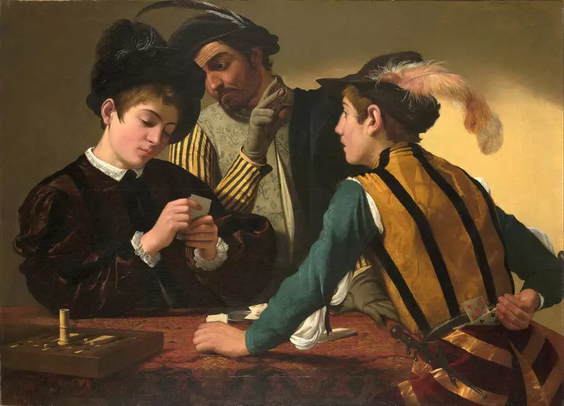 “Cardsharps” de Caravaggio - originalul