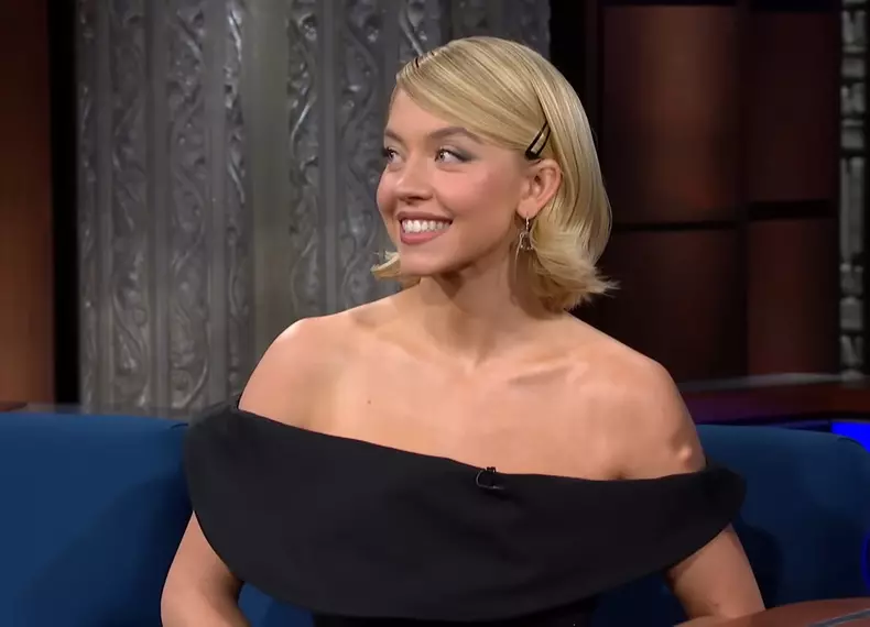 Sydney Sweeney on Stepehen Colbert talk show