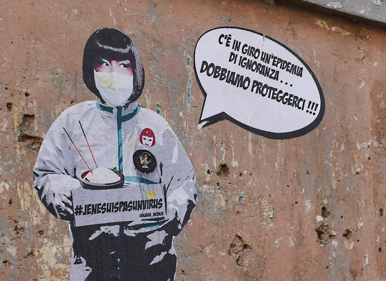 Graffiti coronavirus