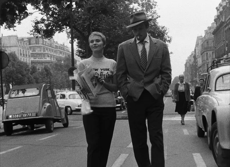 Jean-Paul Belmondo și Jean Seberg Breathless (1960) A bout de souffle)