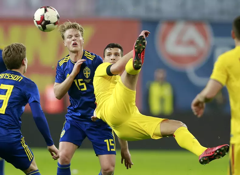 Romania vs Sweden friendly soccer