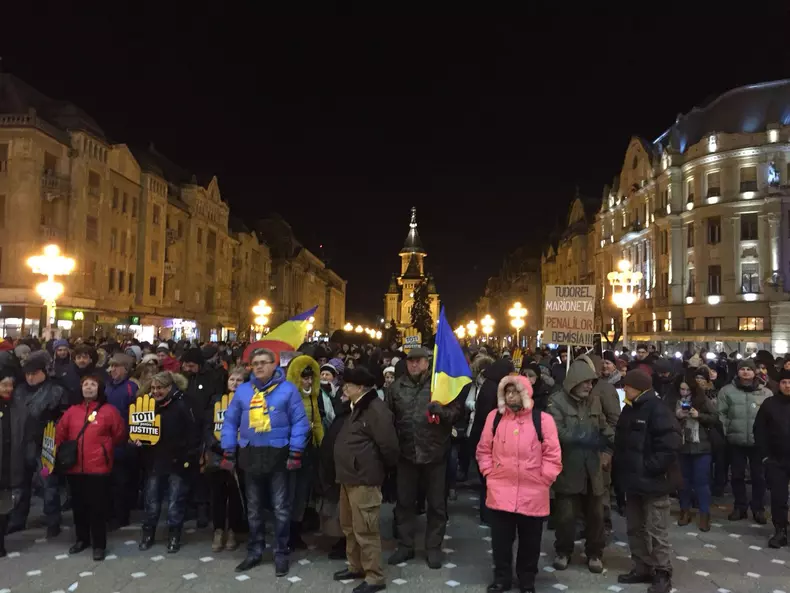 Proteste în Timișoara față de Tudorel Toader, pro-DNA