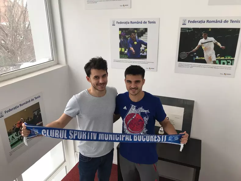 Dragos Dima si sef sectie tenis CSM București