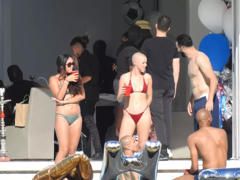 *EXCLUSIVE* France’s World Cup superstar athletes throw a massive celebratory pool party **WEB MUST CALL FOR PRICING**