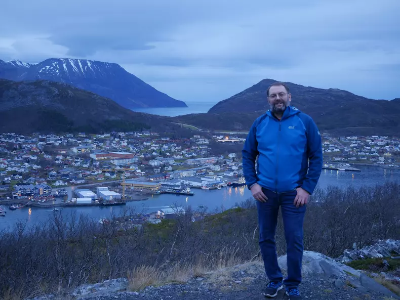 Alexandru Cuc, primul român care a ajuns în Skjervøy, Norvegia.