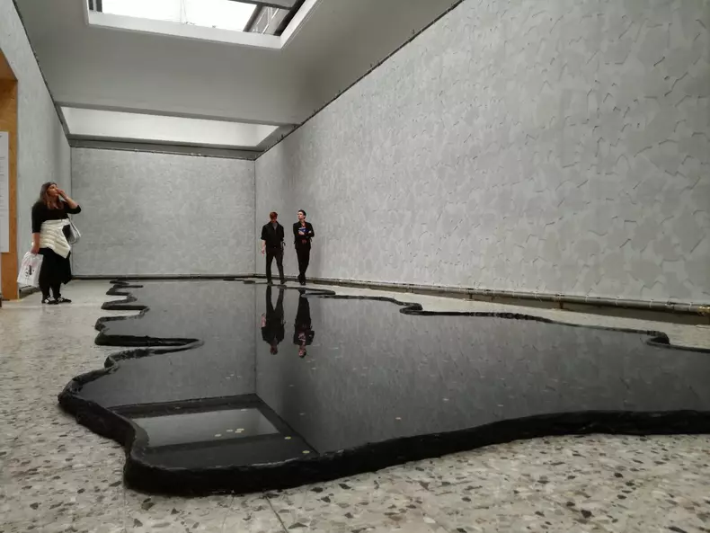 Dan Mihălțianu, „The Capital Pool and the Associated Public”, o parte din instalația de la Pavilionul României