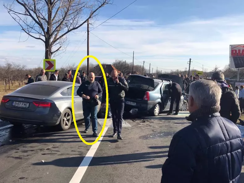 Daniel Chitoiu imediat dupa accident