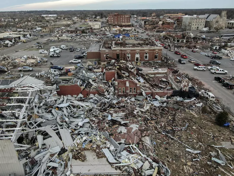Tornado destruction in Kentucky