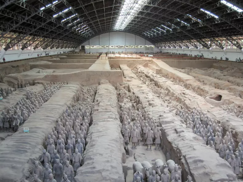 The Terracotta Army warriors at the tomb of China’s First Empe
