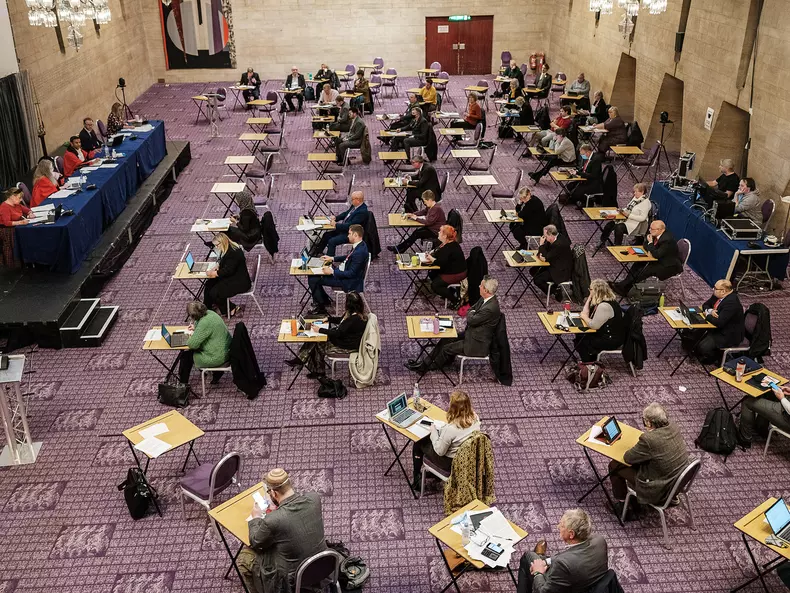 Sala de ședințe a primăriei din Newcastle upon Tyne
