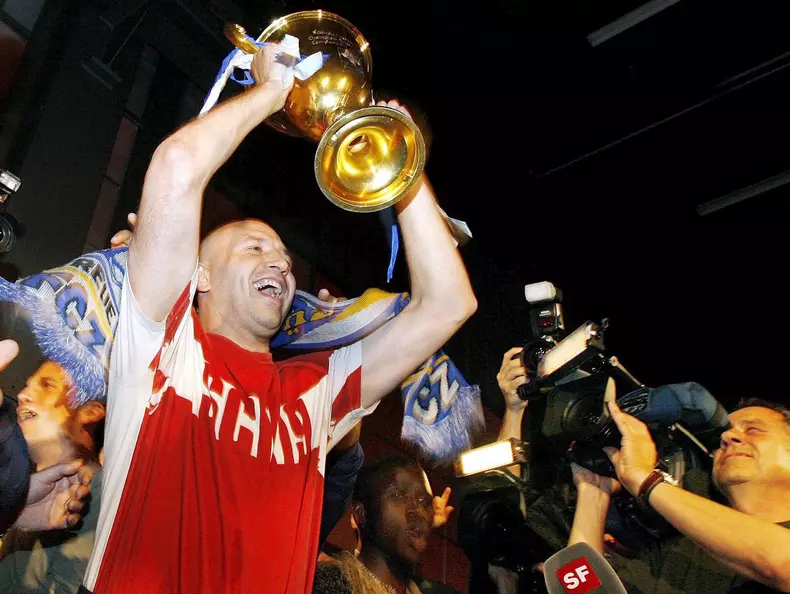 JULIAN FILIPESCU FROM FC ZURICH CELEBRATES