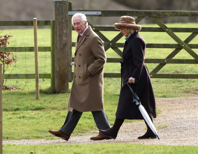King Charles III, Sandringham, Norfolk, UK, on 4th February, 2024., Sandringham, Sandringham, Norfolk, England - 04 Feb 2024