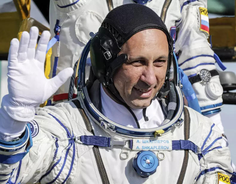 Space launch preparation for ISS Expedition 66 in Baikonur