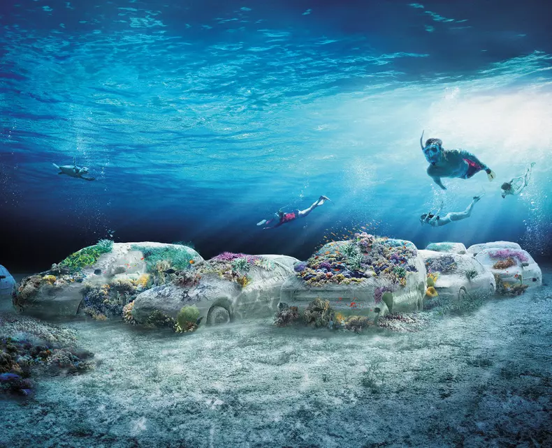 Des voitures en béton seront installées sous l'eau pour contribuer à la régénération du corail sur le littoral de Miami Beach