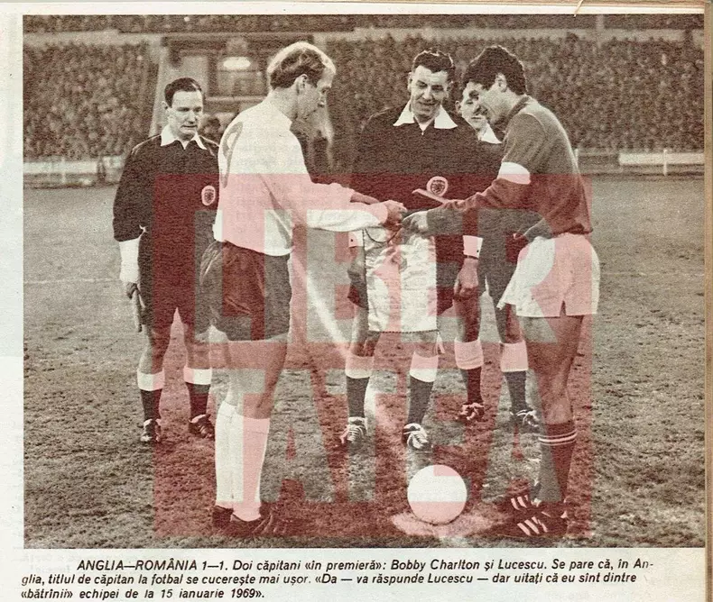1969-Mircea Lucescu, capitan pe Wembley in Anglia-Romania 1-1