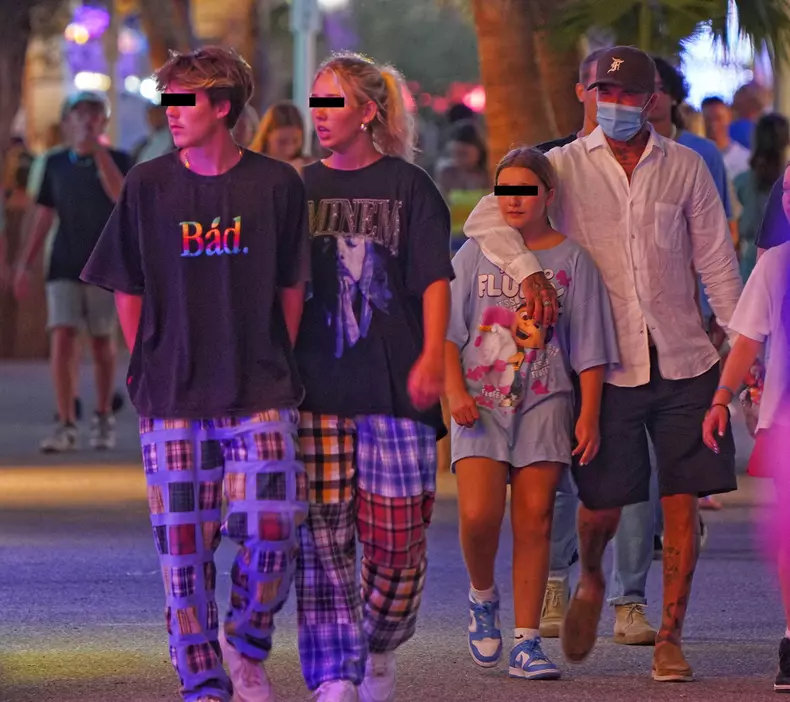 David Beckham And Family Visit To An Amusement Park - Saint Tropez