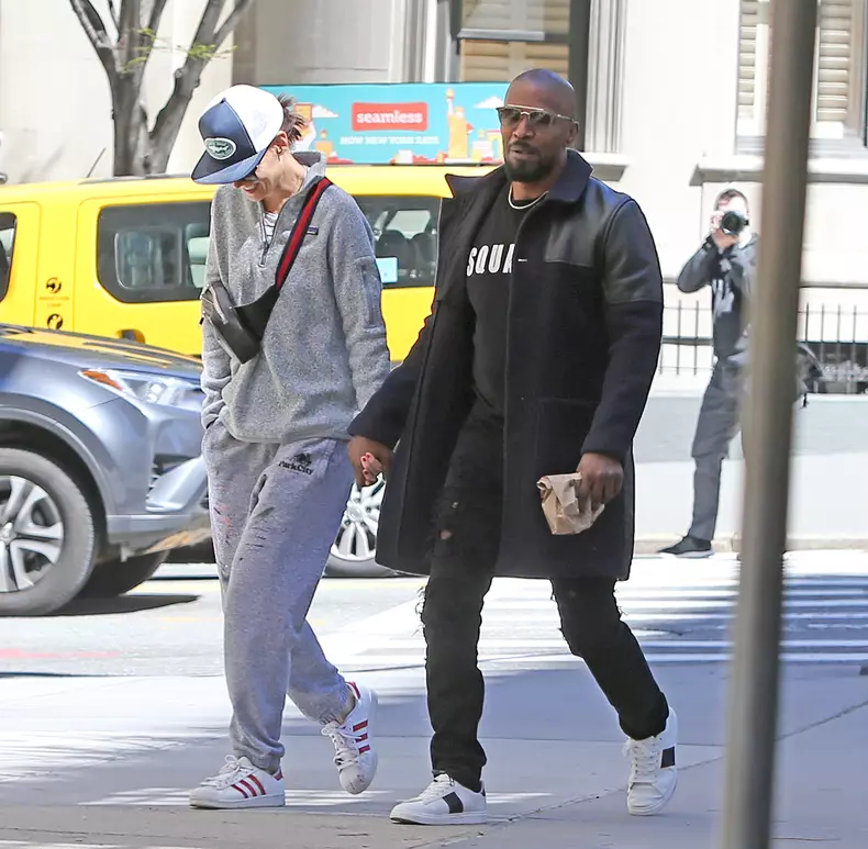 Jamie Foxx and Katie Holmes are Spotted Holding Hands while on a Stroll on Upper West Side of New York City.
